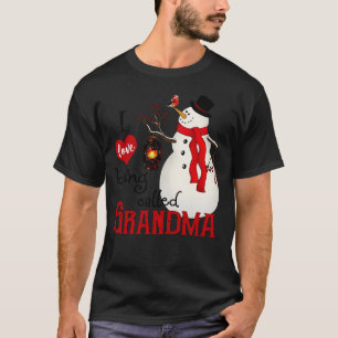 T-shirt Snowflakes vintages Snowman J'Aime Être Appelé Gra