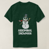 T-shirt Snowman Abdominal Winter Work Out Vacances Fitness (Design devant)