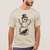 T-shirt Snowman and Crow (Devant)
