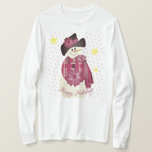 T-shirt Snowman Avec Bourgogne