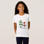 T-Shirt Snowman avec Snowman Pine Tree (Devant entier)