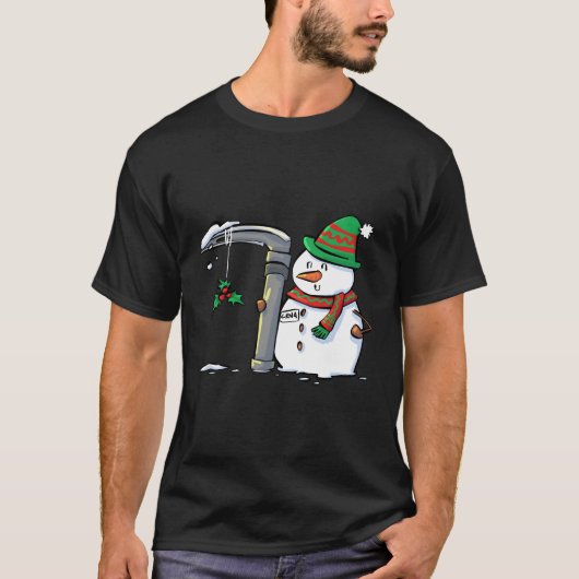 T-shirt Snowman Avec Une Anesthésie Mac 3 Pour Noël (Devant)