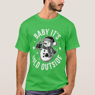 T-shirt Snowman Baby Son Froid fille dehors