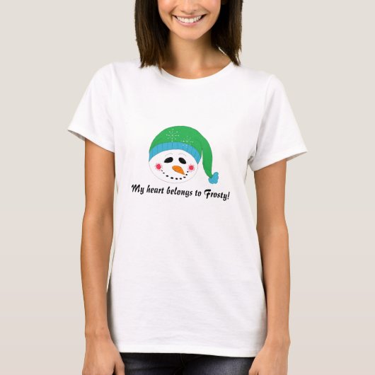 T-shirt Snowman Big Grin (Devant)