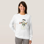 T-shirt Snowman blanc Nano long manches (Devant entier)