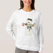T-shirt Snowman blanc Nano long manches (Devant)