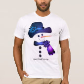 T-shirt Snowman bleu et violet (Devant)