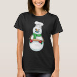 T-shirt Snowman Christmas Baker<br><div class="desc">Ce design est le cadeau idéal pour un anniversaire,  Noël et d'autres célébrations. Il convient aux femmes,  aux hommes et aux enfants.</div>