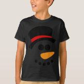 T-shirt Snowman Christmas Character Face (Devant)