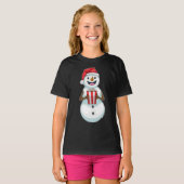 T-shirt Snowman Christmas Popcorn (Devant entier)