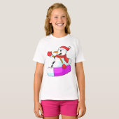 T-shirt Snowman comme Snowboardeur avec Sonowboard.PNG (Devant entier)