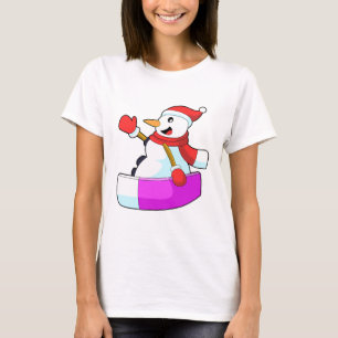 T-shirt Snowman comme Snowboardeur avec Sonowboard.PNG