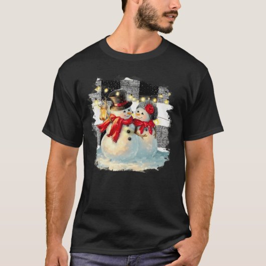 T-shirt Snowman Couple (Devant)