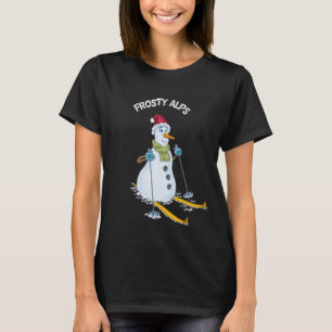 T-shirt Snowman de ski gelé mignon
