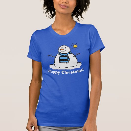 T-shirt Snowman Design Noël (Devant)