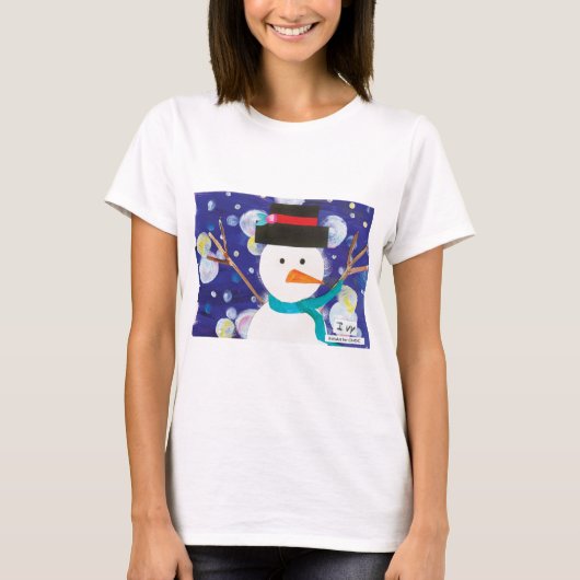 T-shirt Snowman d'hiver (Devant)
