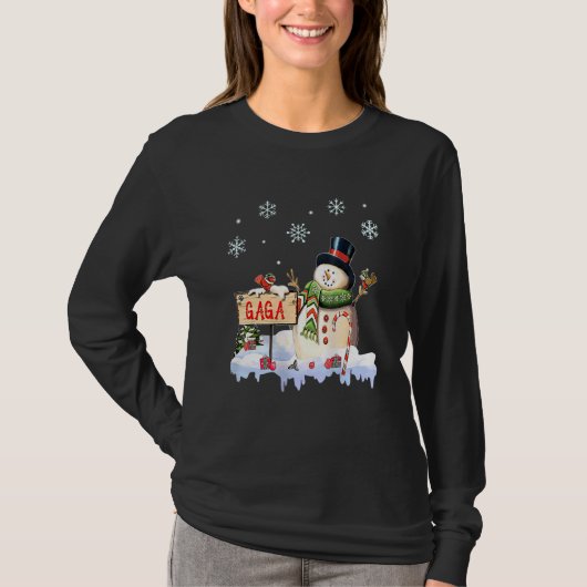 T-shirt Snowman Gaga congeler Noël fête Noël Noël Noël Noë (Devant)