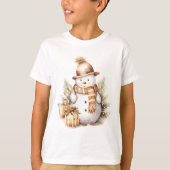 T-shirt Snowman Habillé En Or (Devant)