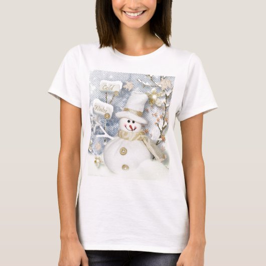 T-shirt Snowman hiver froid (Devant)