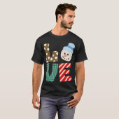 T-shirt Snowman Love vintage (Devant entier)
