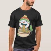 T-shirt Snowman manger Ramen (Devant)