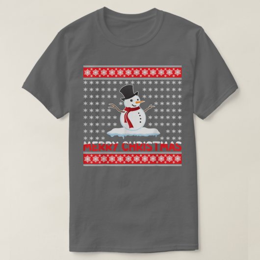 T-shirt Snowman Merry  (Design devant)