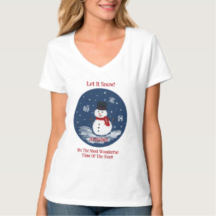 T-shirt Snowman Merveilleux temps année Unisex PERSONNALIS