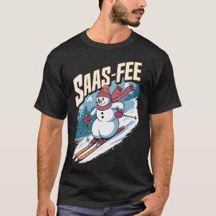 T-shirt Snowman mignon ski