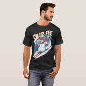 T-shirt Snowman mignon ski (Devant entier)