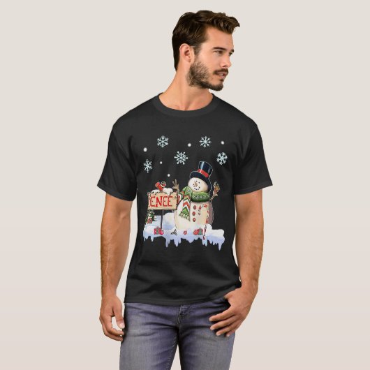 T-shirt Snowman nenee Freeze Noël fête Noël Noël Noël Noël (Devant entier)