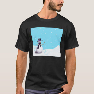 T-shirt Snowman pourpre