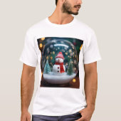 T-shirt Snowman’s Delight: Festive Magic in a Globe (Devant)