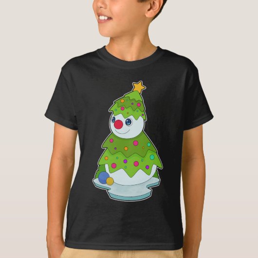 T-shirt Snowman sapin de Noël (Devant)