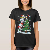 T-shirt Snowman Snowflake, Merry Christmas Tree, Xmas Holi (Devant)