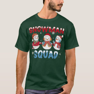 T-shirt Snowman Squad neige Noël Noël Noël Joyeux Noël Bo