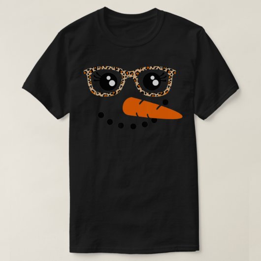 T-shirt Snowman Visage Carotte Nez Noël hiver Cosplay (Design devant)