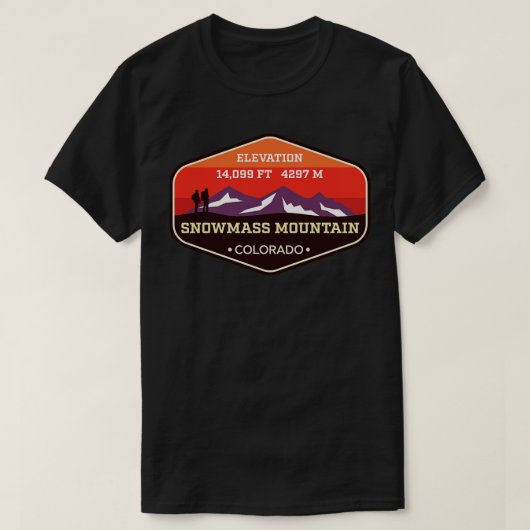 T-shirt Snowmass Mountain Colorado 14ers Escalade de monta (Design devant)