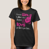 T-shirt Snowmobile certaines filles aiment chasser le (Devant)