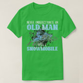 T-shirt Snowmobile Gear Old Man Beard Snowmobile Helmet Sn (Design devant)