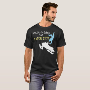 T-shirt Snowmobile la prise ma bière et observez ce