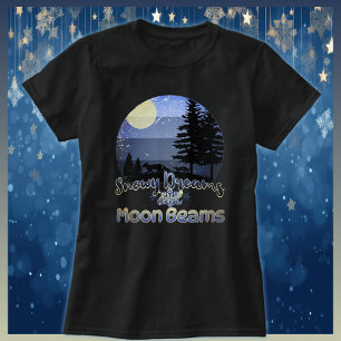 T-shirt Snowy Dreams et Moonbeams Retro Sunset