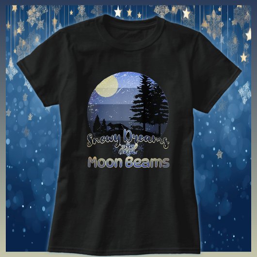 T-shirt Snowy Dreams et Moonbeams Retro Sunset