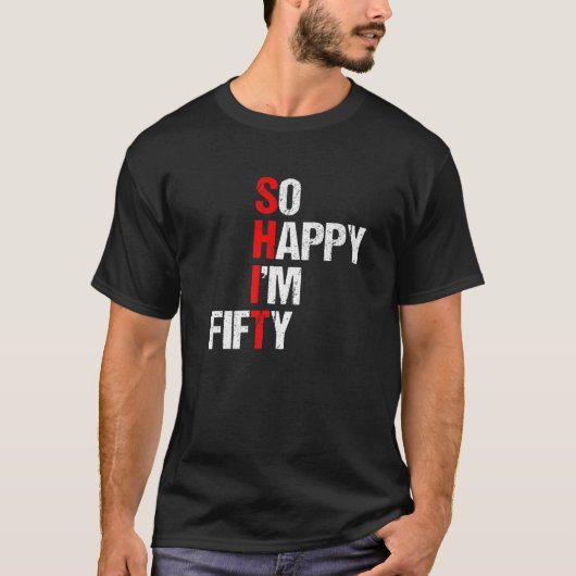 T-shirt So Happy I'm Fifty - Funny 50Th Birthday Gift 1971 (Devant)