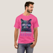 T-shirt So Lit Right Meow Cat Cool Edm Galaxy Glasses (Devant entier)