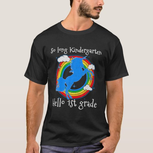 T-shirt So Long Kindergarten Hello 1E Grade Rainbow Unico (Devant)