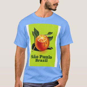 T-shirt So Paulo Brazil Orange affiche de voyage
