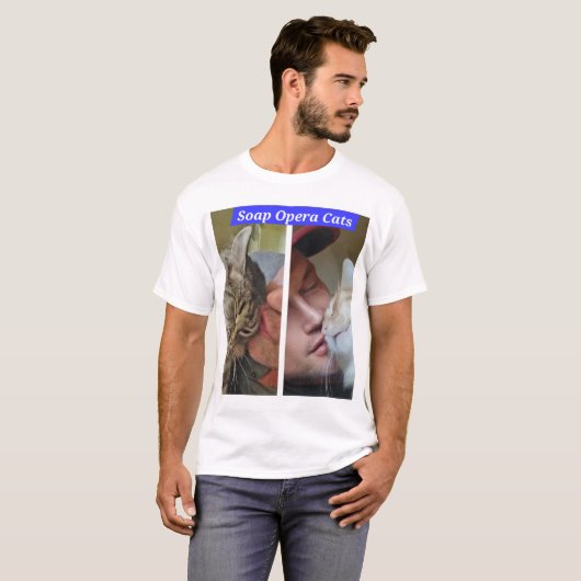 T-shirt Soap Opera Chats Nuage Pour Baisers (Devant entier)