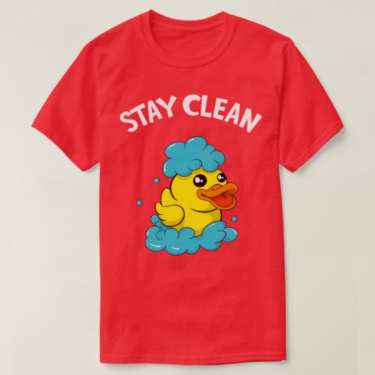T-shirt Soapmaker Stay Clean Funky Bain Canard (Design devant)