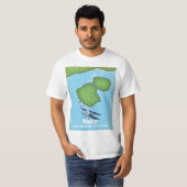 T-shirt Soay Hébrides intérieures d'Écosse carte (Devant entier)