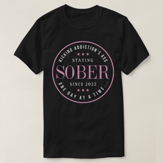 T-shirt Sober depuis 2022 Citation de récupération de la s (Design devant)